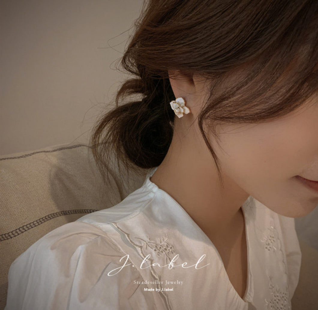 [Earrings]Flower Earrings(silver pin)2x2cm