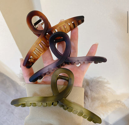 [Hair Claw] Soft, Marble, Matte,Twist13x6.5cm