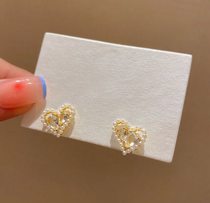 [Earrings]Heart Earrings (silver pin)1.2x1.3cm