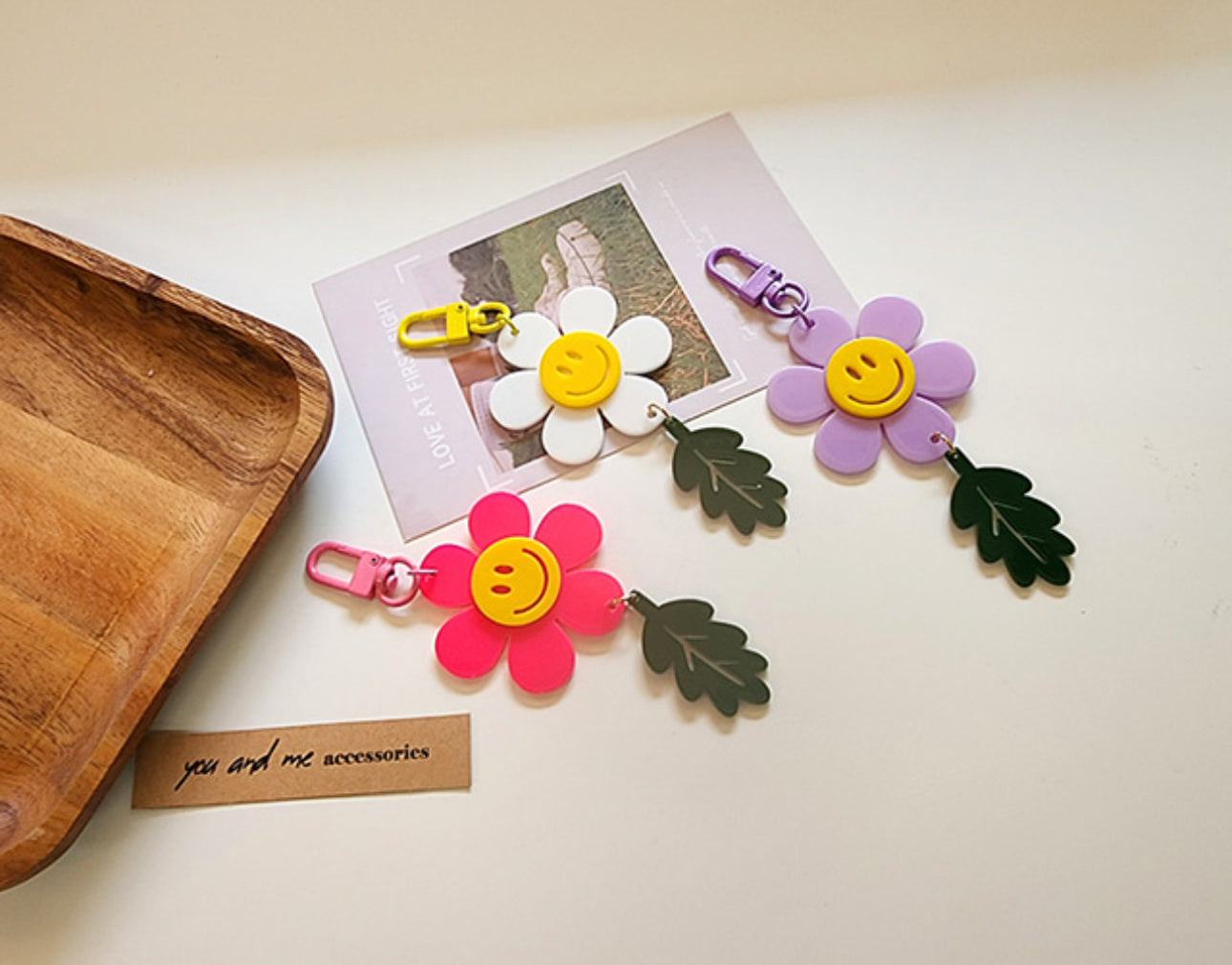 [Key Ring]Leaf Smile Key Ring