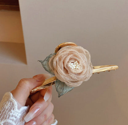 [Hair Claw] Chiffon Flower 11.3x5cm