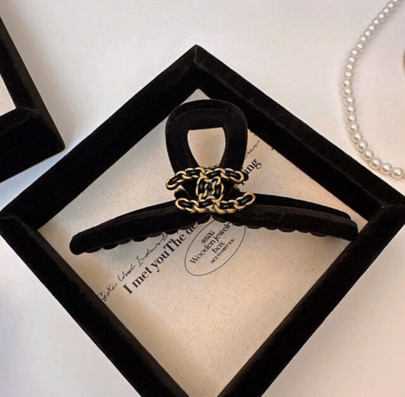 [Hair Claw] CC Velvet 13x7cm