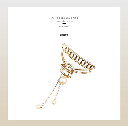[Hair Claw]Pearl Drop 7.5x4.5cm