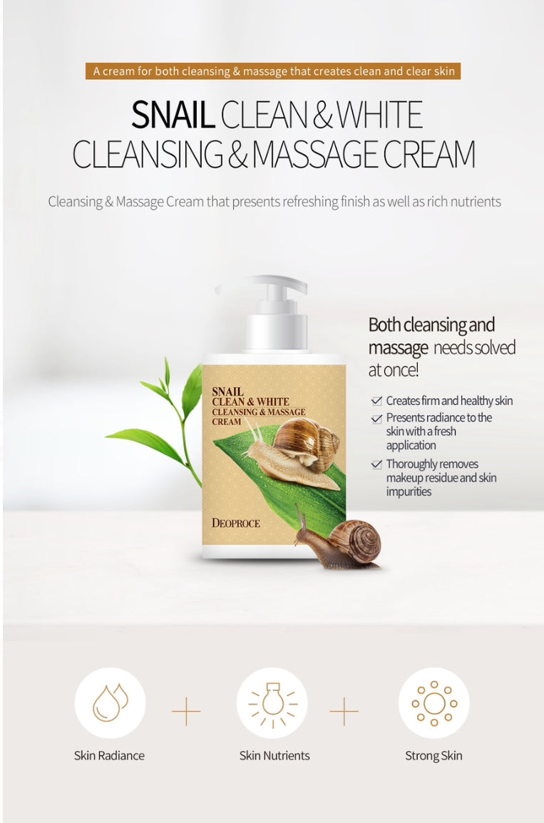 [DEOPROCE] Snail Cleansing & Massage Cream (430ml)