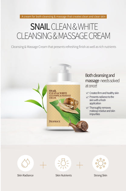 [DEOPROCE] Snail Cleansing & Massage Cream (430ml)
