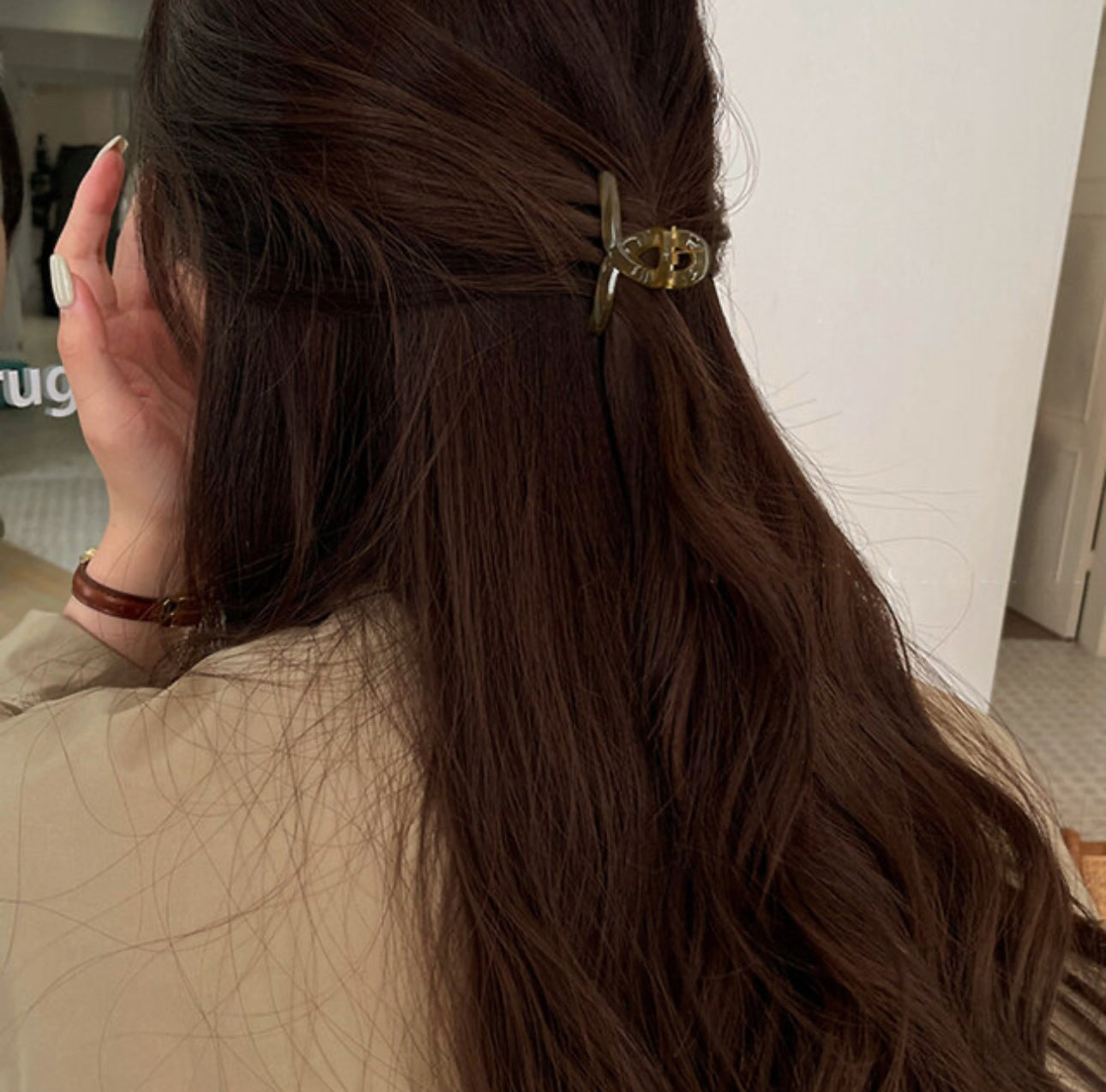 [Hair Claw] Warm Tone Color, Translucent, Glossy, Twist , mini 4.5x2.5cm