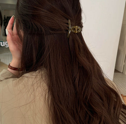 [Hair Claw] Warm Tone Color, Translucent, Glossy, Twist , mini 4.5x2.5cm