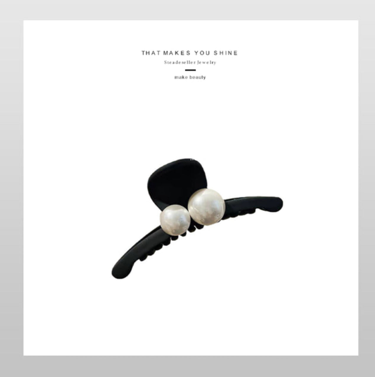 [Hair Claw] Twin pearl, Matte 11.5x5cm