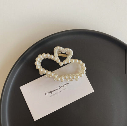 [Hair Claw] Cream Pearl