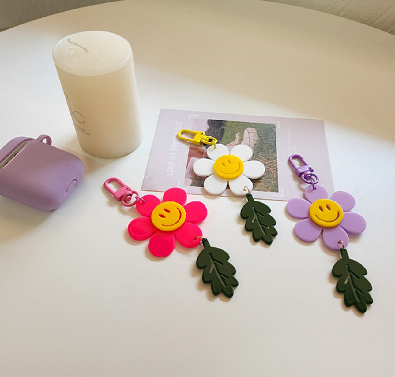 [Key Ring]Leaf Smile Key Ring