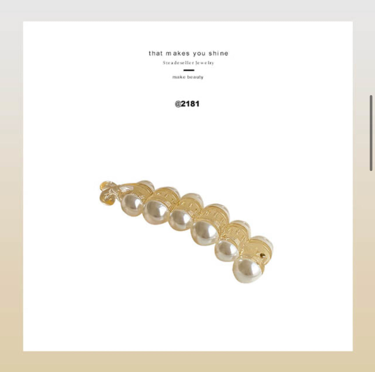 [Hair Clip] Pearl Banana