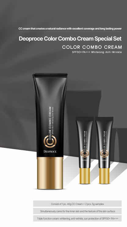 [Deoproce] Color Combo Cream SPF50+ PA+++ (40g)+(5gx2)