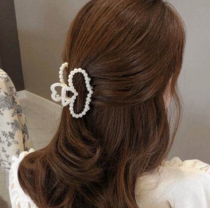 [Hair Claw] Cream Pearl