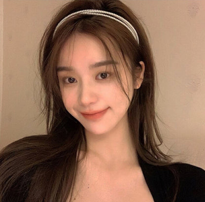 [Headband] Three lines of pearl