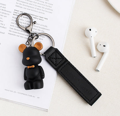 [Key Ring] Matt Bear Leather Strap Keyring