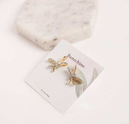 [Earrings]Double Ribbon (silver pin)2.2x1.5cm