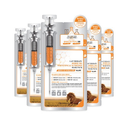[Deoproce] Lab Therapy 2 Step Mask Pack Horse Oil Whitening & Nutrition (25ml*5)