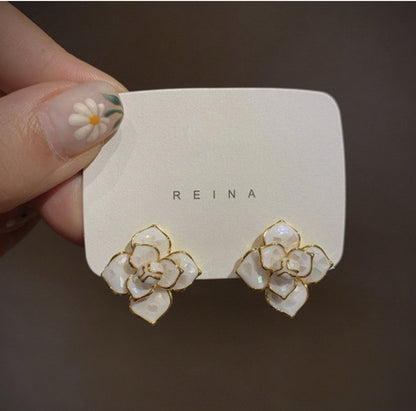 [Earrings]Flower Earrings(silver pin)2x2cm
