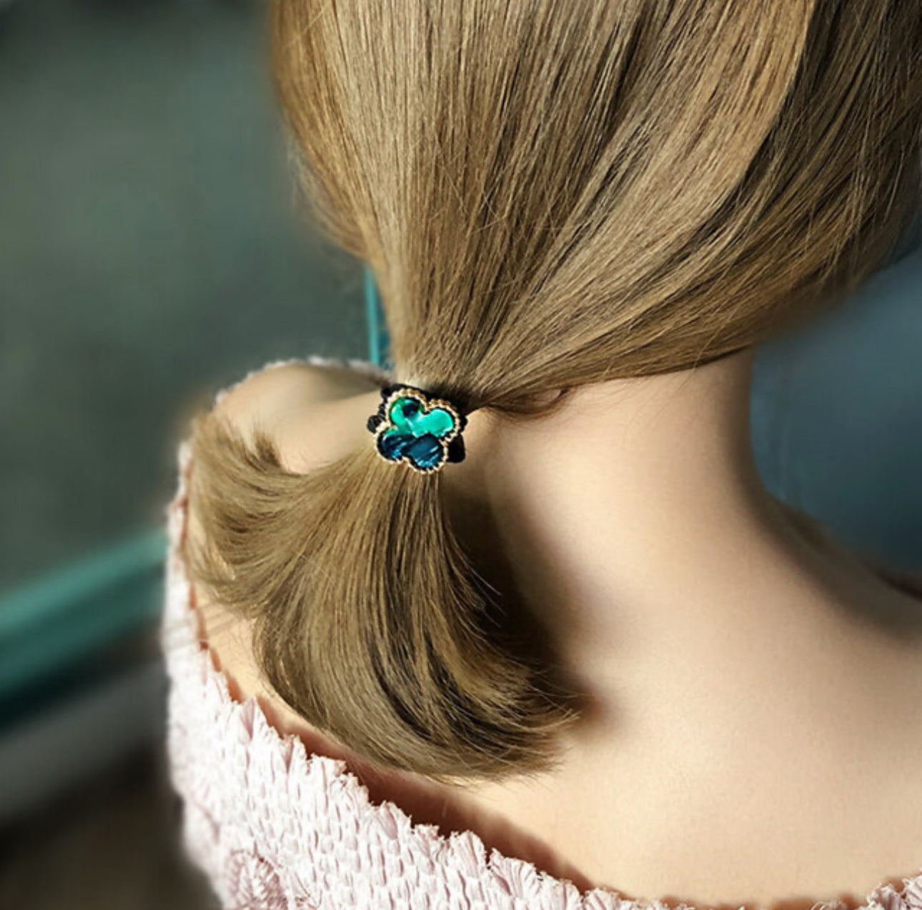 [Hair tie]Clover Rubber (pendant 2cm)