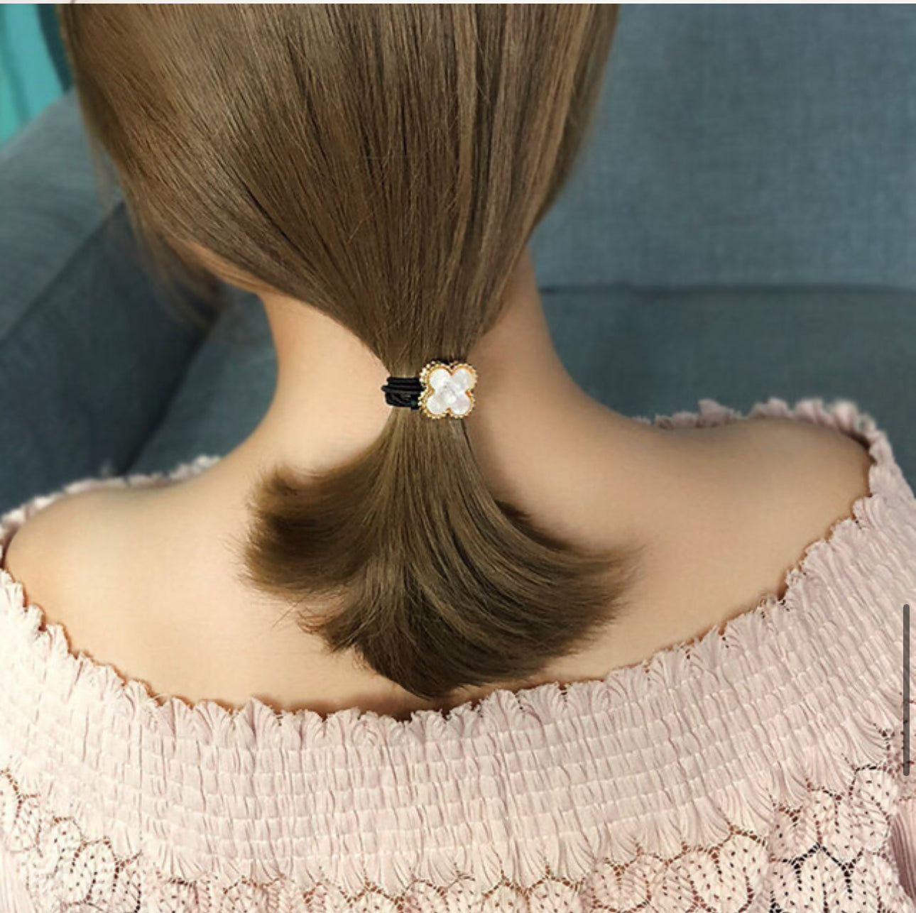 [Hair tie]Clover Rubber (pendant 2cm)