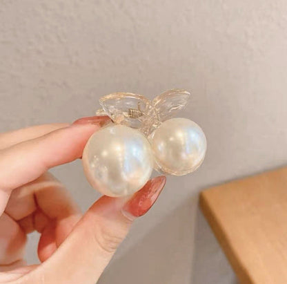 [Hair Claw] Cherry Pearl Mini 4.5x3.5cm