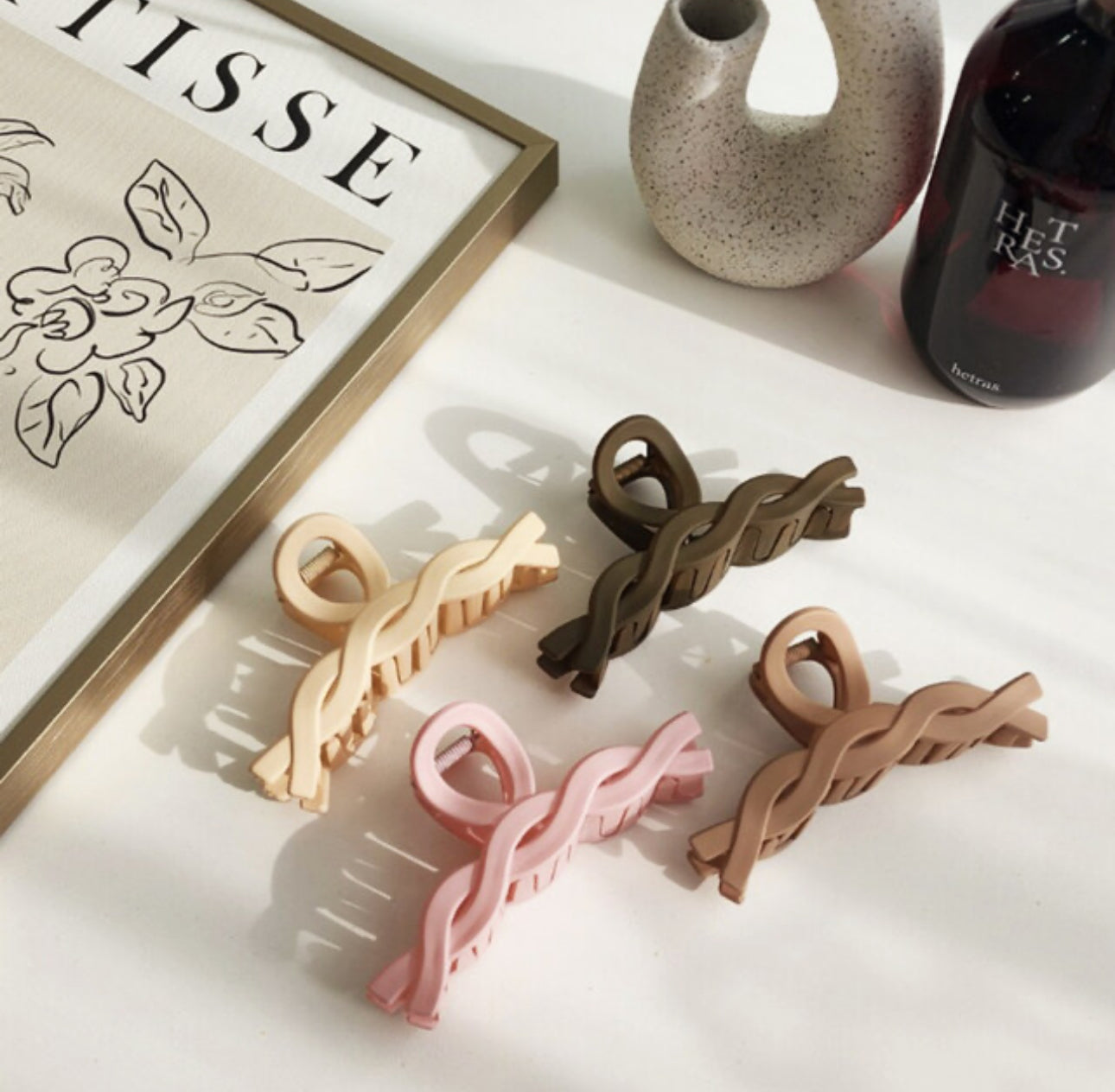 [Hair Claw] Rope Twist, Matte 11x5cm