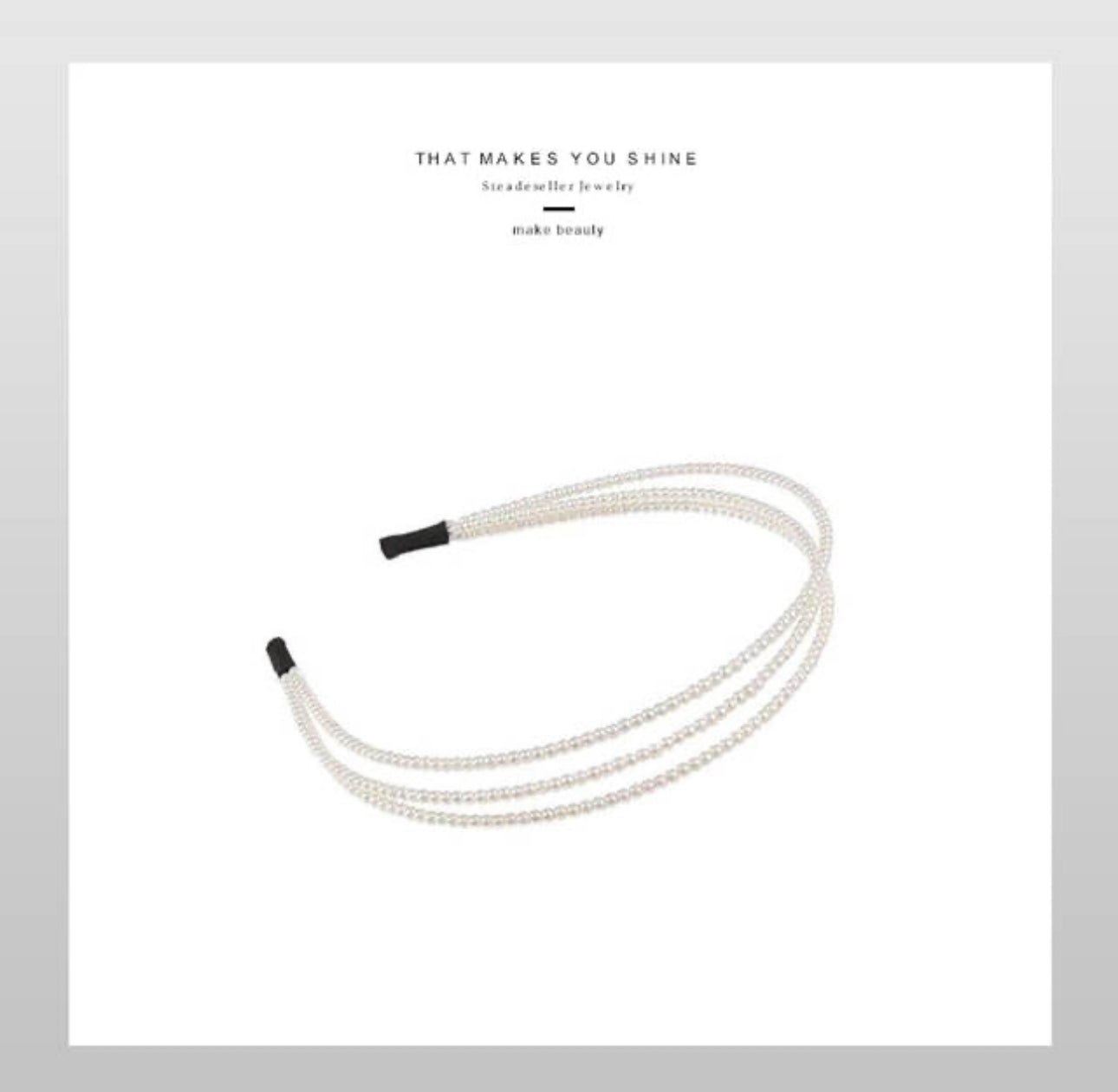 [Headband] Three lines of pearl