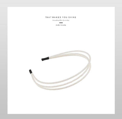 [Headband] Three lines of pearl