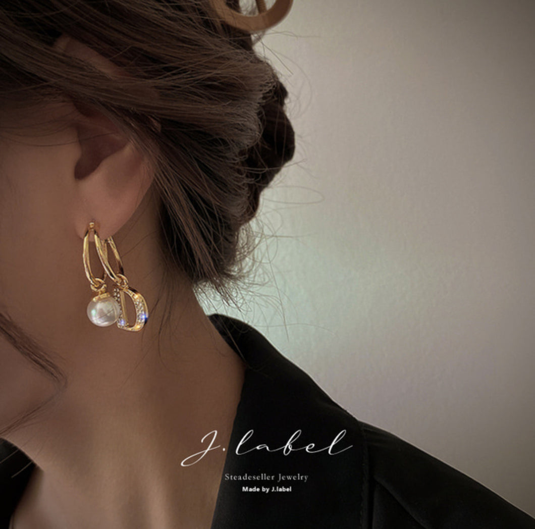 [Earrings]D-Pearl Earrings