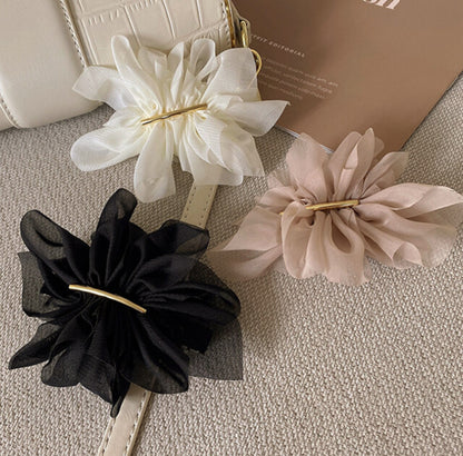 [Hair Clip] Chiffon,Shirring 8.5x8cm