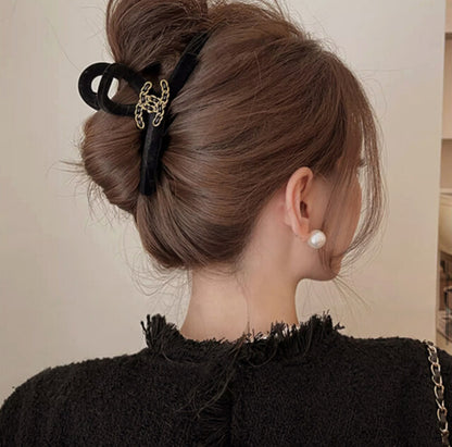 [Hair Claw] CC Velvet 13x7cm