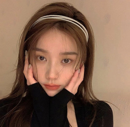 [Headband] Three lines of pearl