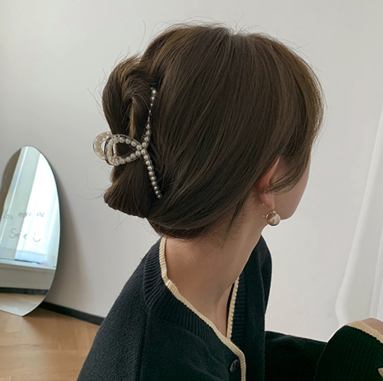 [Hair Claw] Pearl Twist