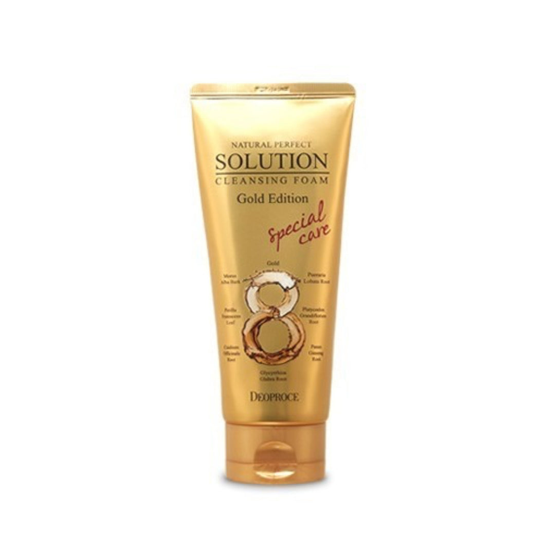 Deoproce Natural Perfect Solution Cleansing Foam Gold Edition (170g)