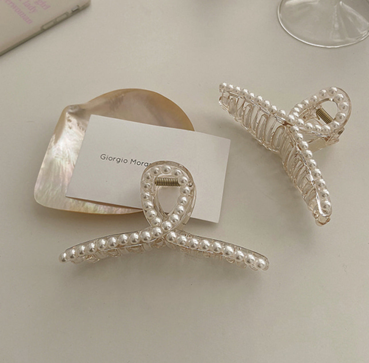 [Hair Claw] Pearl Twist