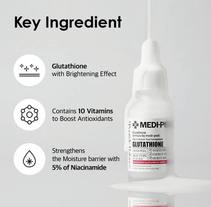 [MEDI-PEEL] Bio-Intense Glutathione Ampoule, 30ml | 3-1in Ampoule | Wrinkle Repair | Anti-Aging | Radiant Skin | Reduce Dark Spots