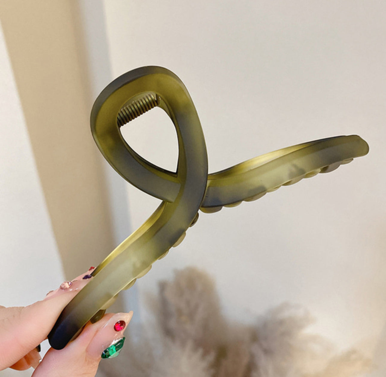 [Hair Claw] Soft, Marble, Matte,Twist13x6.5cm