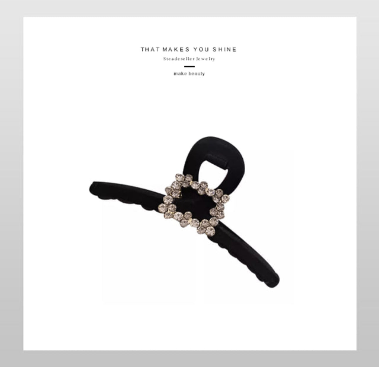 [Hair Claw] Square, Cubic, Velvet13x5cm