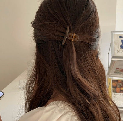 [Hair Claw] Warm Tone Color, Translucent, Glossy, Twist , mini 4.5x2.5cm