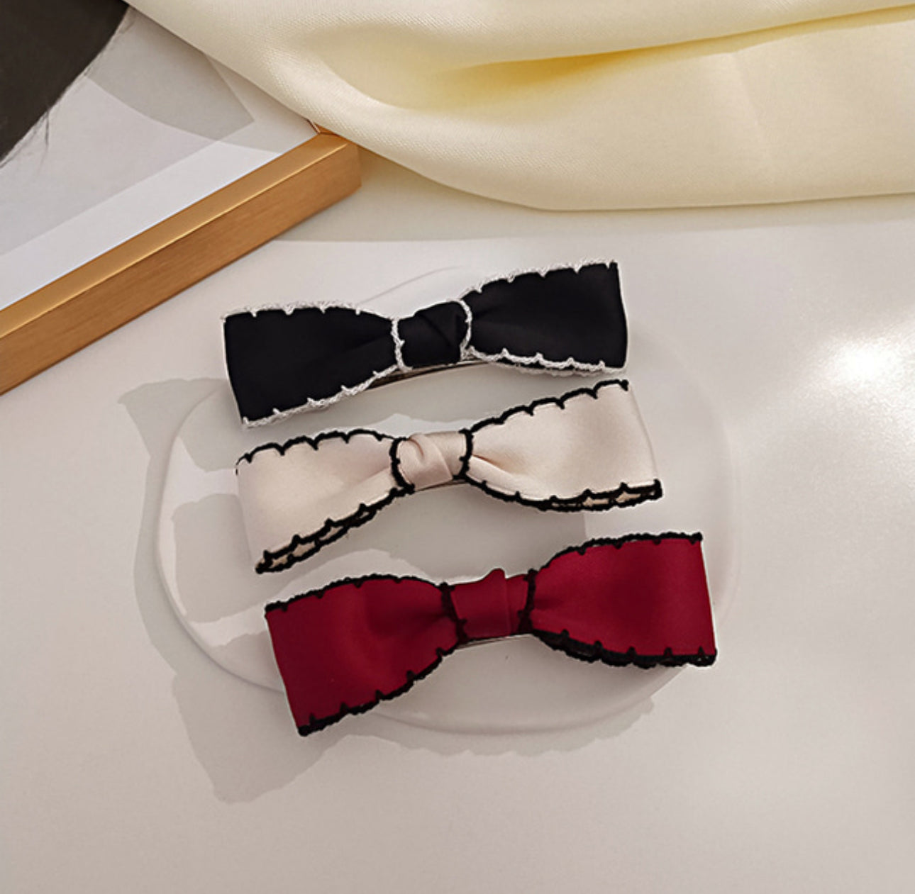 [Hair clip] Ribbon 10x2.8cm