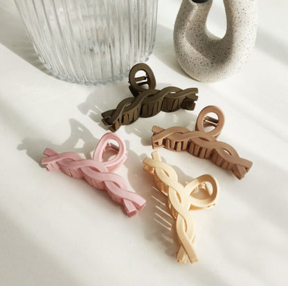 [Hair Claw] Rope Twist, Matte 11x5cm