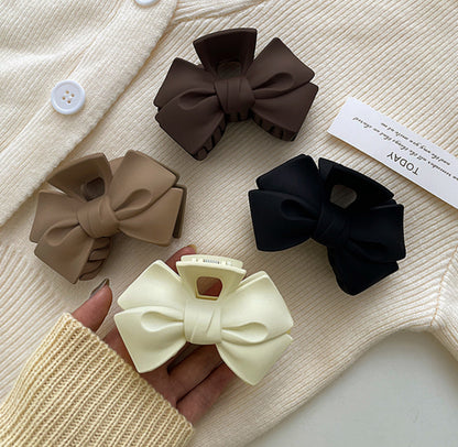 [Hair Claw]Ribbon Matte 9.5x6cm