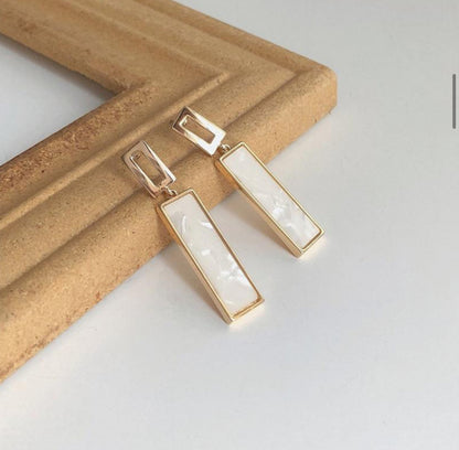 [Earrings]Square drop earrings 1x4.5cm