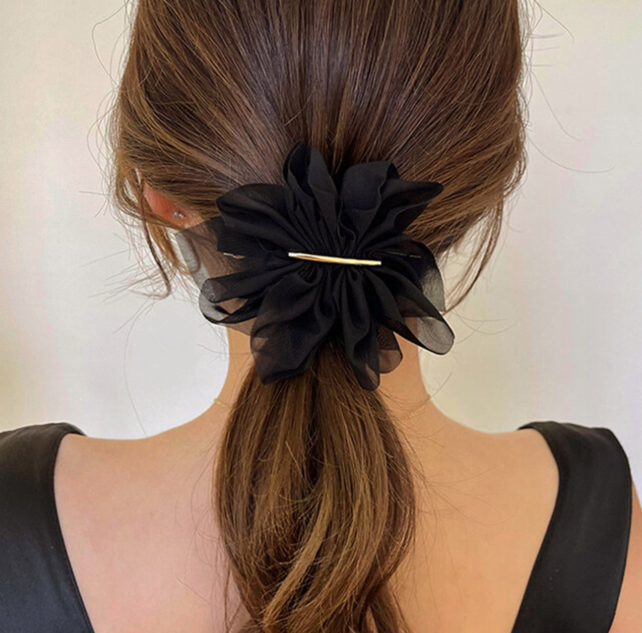 [Hair Clip] Chiffon,Shirring 8.5x8cm