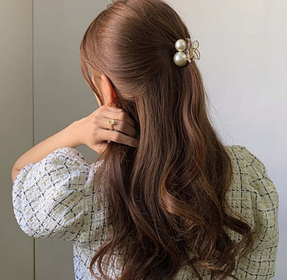 [Hair Claw] Cherry Pearl Mini 4.5x3.5cm