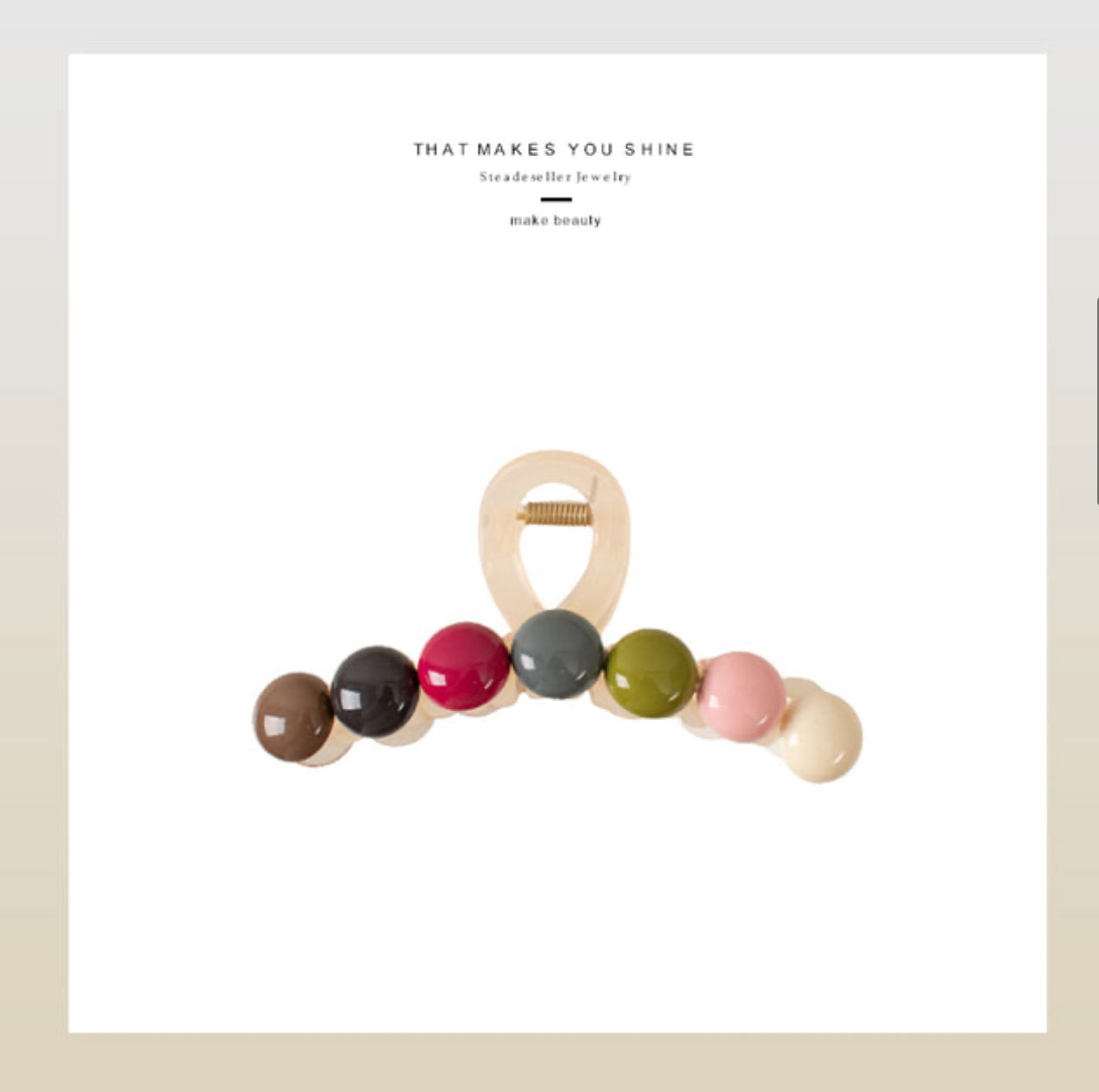 [Hair Claw] Color Bubble 11x4.5cm