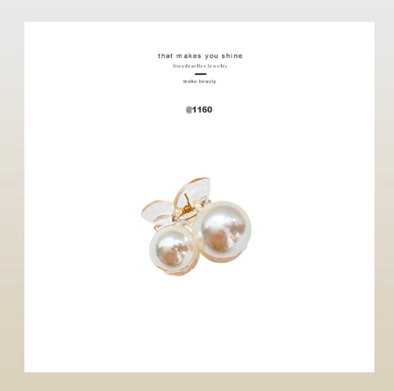 [Hair Claw] Cherry Pearl Mini 4.5x3.5cm