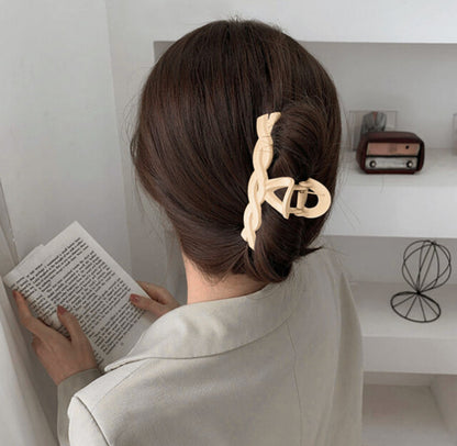 [Hair Claw] Rope Twist, Matte 11x5cm