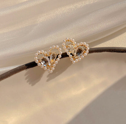 [Earrings]Heart Earrings (silver pin)1.2x1.3cm