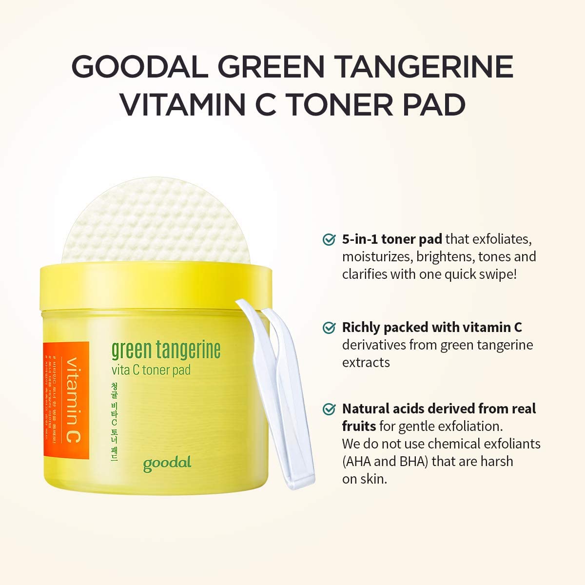 [Goodal] Green  Tangerine Vita C Toner Pad (70pads)